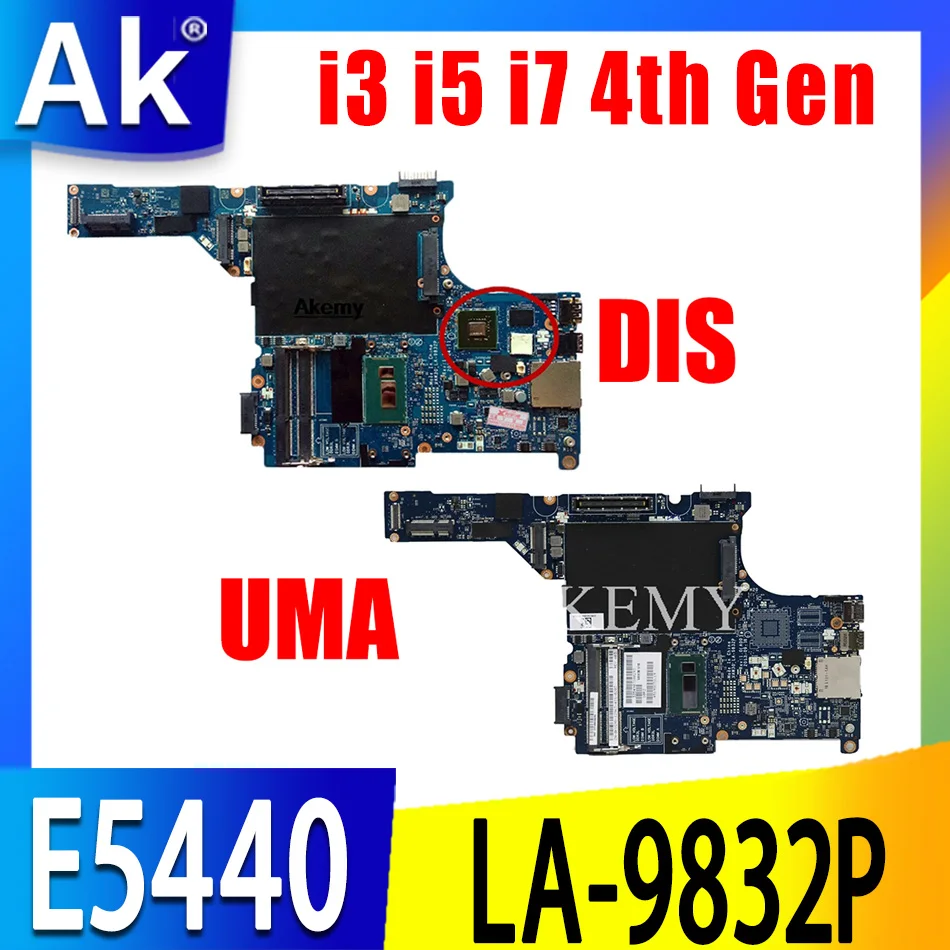

For DELL Latitude E5440 Laptop Motherboard CN-0KYG98 0932WM LA-9832P DDR3 Notebook Mainboard with i3 i5 i7 4th Gen CPU