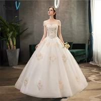 wedding dress sexy off shoulder slim backless lace embroidery floor length church beach outdoor wedding dresses for women 2022