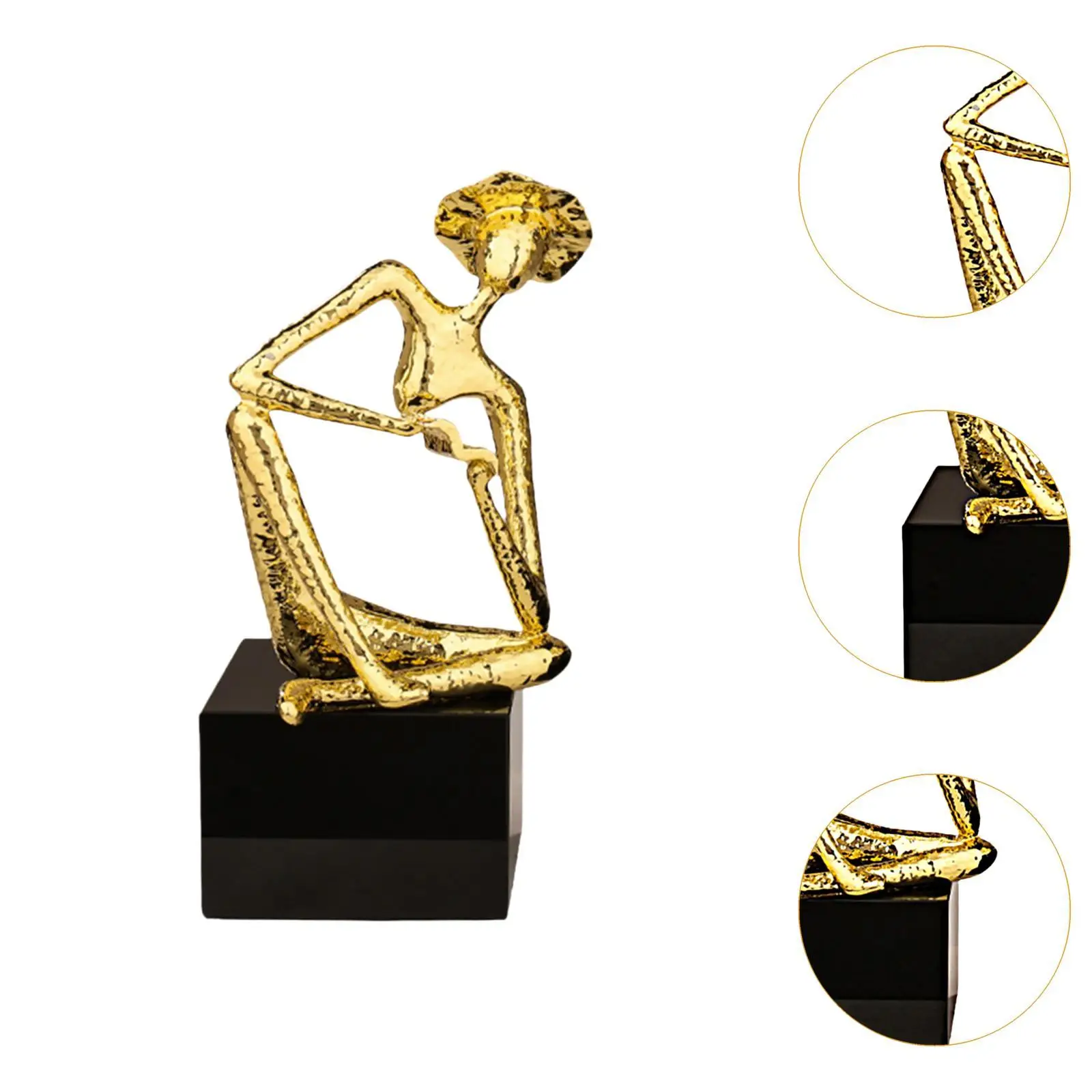 Абстрактная статуя персонажа сбор сидячей фигурки человека настольное