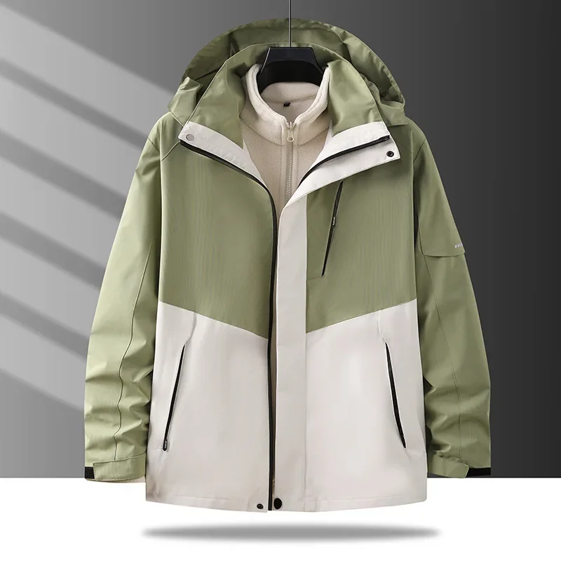 Новое поступление большая зимняя мужская стеганая куртка со съемным