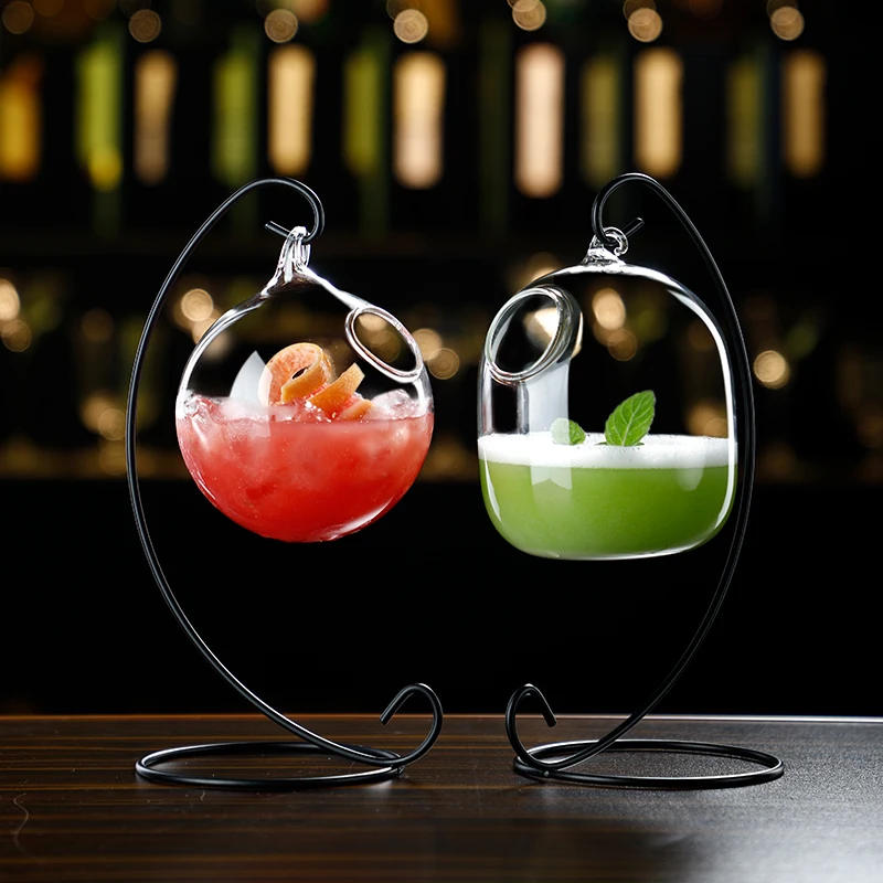 Инс креативный железный каркас копченое коктейльное стекло для бара подвесные