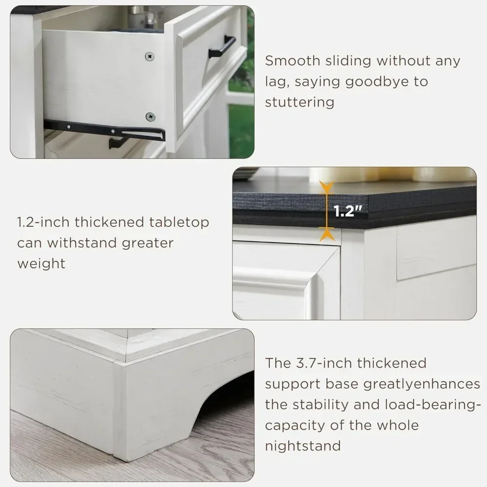 5 Drawers Dresser Chests for Bedroom 46&quot Tall Wood Rustic Chest of with Wide Metal Handle Natural Texture