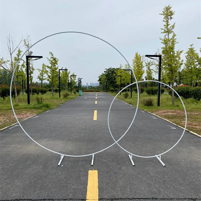 

Round Metal Iron Arch Wedding Backdrop Stand Wedding Circle Arch Shelf Birthday Party Decor Artificial Flower Balloon Stand Arch