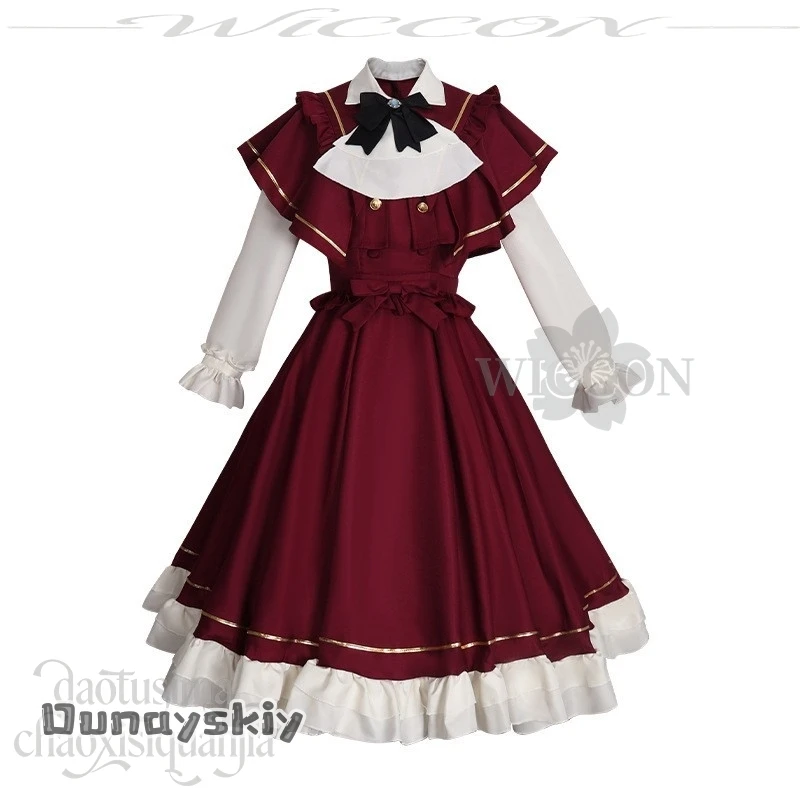 Diy Ss S@Anime Game Project Sekai Косплей Mikkuu Костюм Новый Классический Лолита Коричневый Красный Винтаж Элегантное Платье Twin Halloween (art.: 3920d3bcc3bd5) - 3920d3bcc3bd5