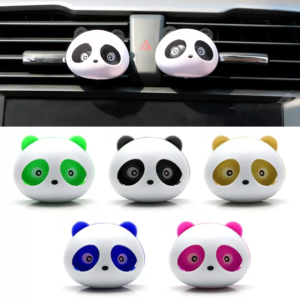 

Car Outlet Perfume Air Conditioning Vent Air Freshener Car Styling Cute Panda Eyes Will Jump Perfumes Auto Accessories