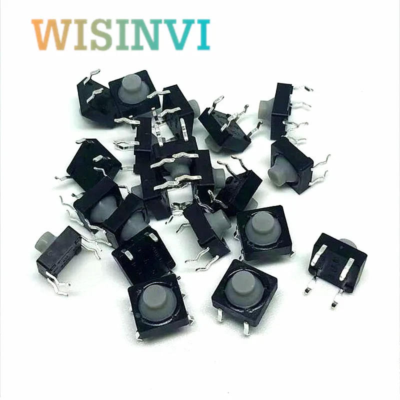 

100 шт. 8*8*5,5 мм 4PIN G77 Проводящий силикон, беззвуковые тактильные тактовые кнопки, микропереключатель, самосброс 5,0