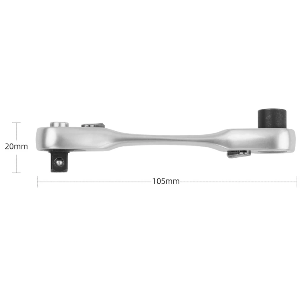 портативный 72-зубчатый мини-ключ с трещоткой 1/4 один крест двойного назначения