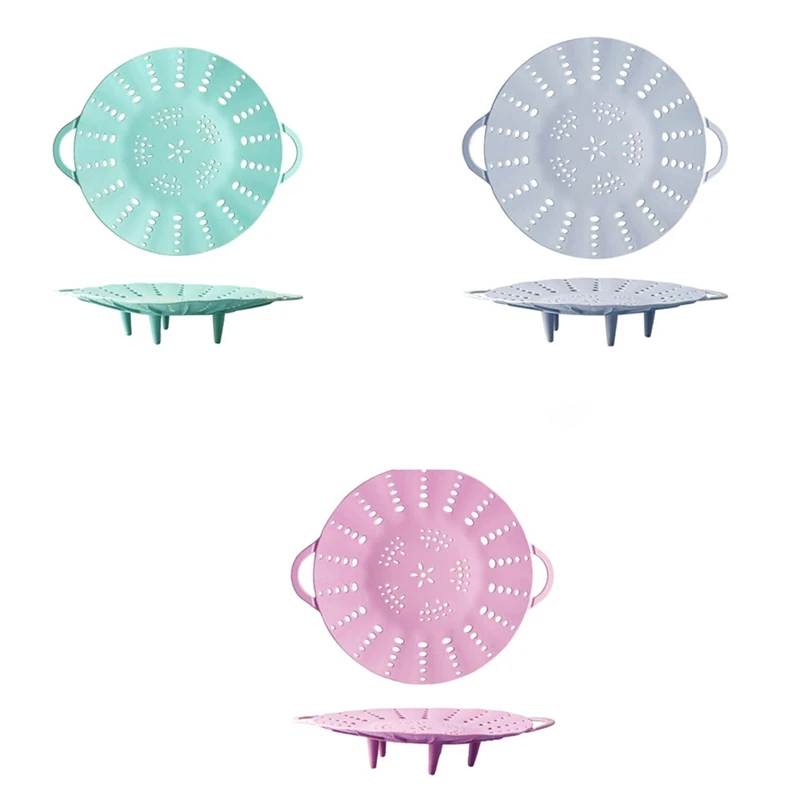 

2 шт., силиконовые корзины для отпаривателя, складная Паровая стойка, совместима с 6 и 8 кастрюлями