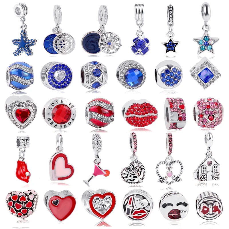 2 шт./лот хрустальные бусины со звездами и луной подвески в форме сердца подходят