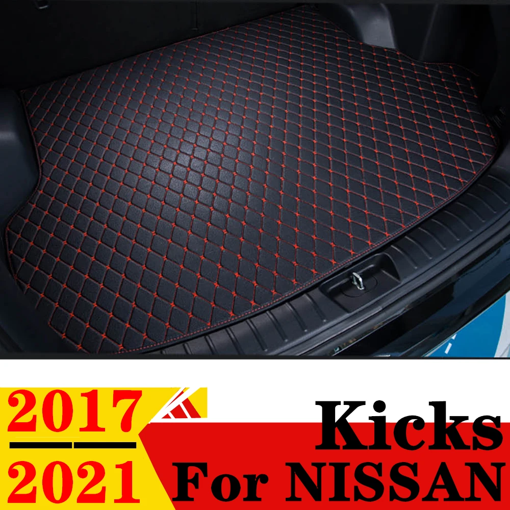 

Car Trunk Mat For NISSAN Kicks 2017-21 All Weather XPE Flat Side Rear Cargo Cover Carpet Liner Auto Tail Parts Boot Luggage Pad