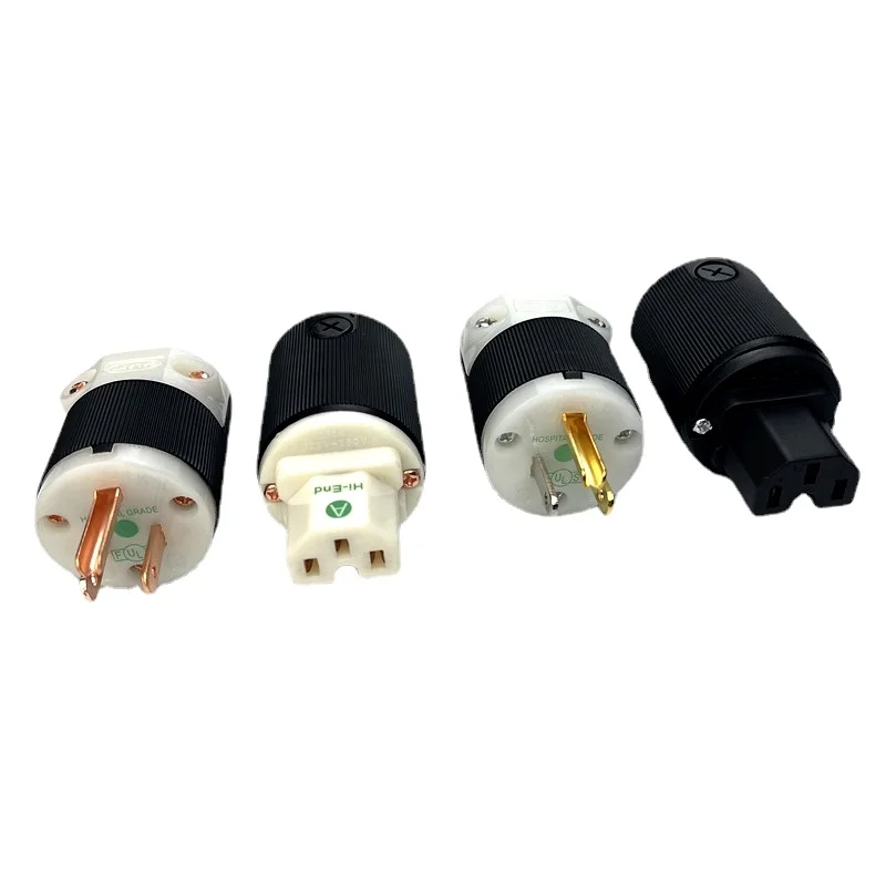 Hubbell HBL8215G с покрытием из чистой меди HiFi аудиоразъем питания переменного тока