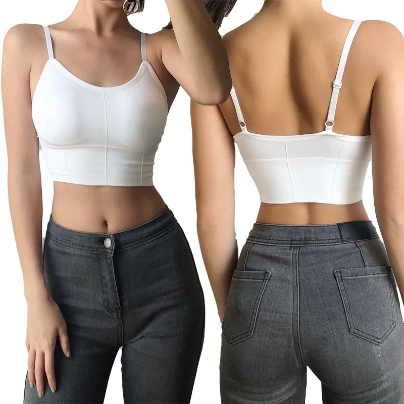 

Летний дышащий спортивный бюстгальтер, топ для фитнеса с защитой от пота, Женский бесшовный бюстгальтер для йоги, ударопрочный укороченный ...