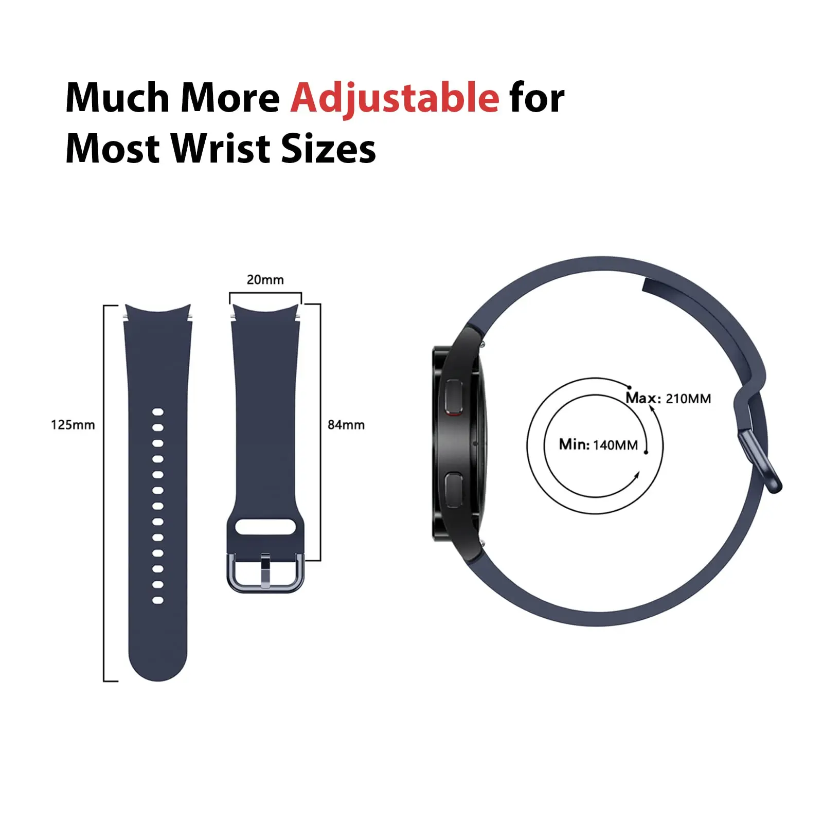 Фото For Samsung Galaxy Watch 7 FE 6 4 5 44mm 40mm band sport Silicone Bracelet Galaxy Watch6 classic/5 pro 45 47mm 20mm watch Straps №5