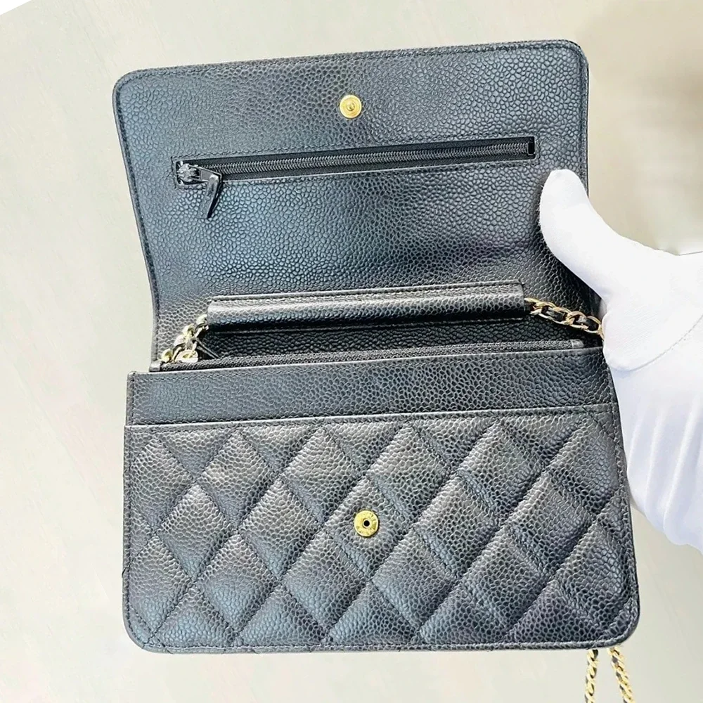 

Classic High Quality Women Designer Woc Shoulder Bag Genuine Leather Flap Lozenge Pattern Handbag Lattice Crossbody Bags