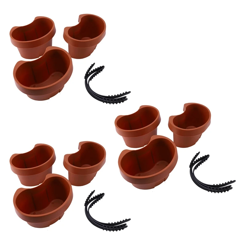 New 9 Pc Unique Gutter Downspout Garden Flower Pot Drain Pipe Flower Pots Tubs Drain Pipe Garden Planters