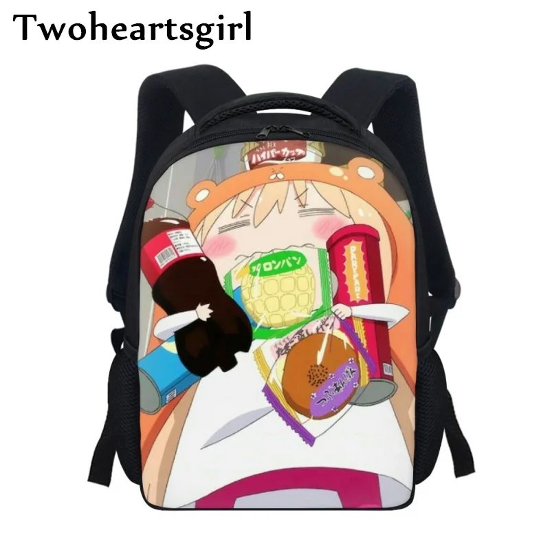 

Twoheartsgirl Anime Himouto! Umaru-chan Children School Bag Kids Mini Backpacks Kindergarten Harajuku Preschool Bookbags Zipper