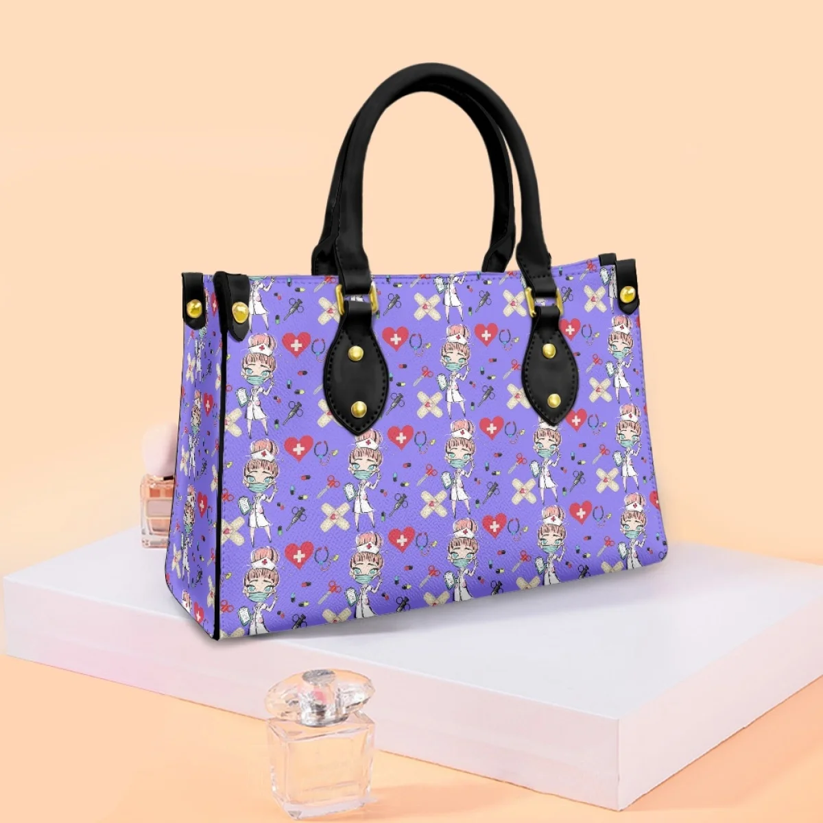 

FORUDESIGNS Violet Nurses Cartoon Bags Make-Up For Women New In Handbag Female Shopper Bag Accessories High Street Unique