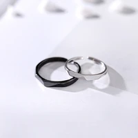 simple new 925 sterling silver womens temperament fashion stackable cold style unisex rings teen jewellery gifts for girlfriend