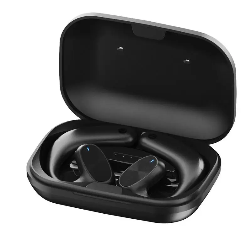 Беспроводные наушники с воздушной проводимостью, сенсорное управление, шумоподавляющие наушники, чистый звук, гарнитура с зарядкой чехол для спорта Беспроводные наушники с воздушной проводимостью, сенсорное управление, шумоподавляющие наушники, чистый звук, гарнитура с зарядкой чехол для спорта
