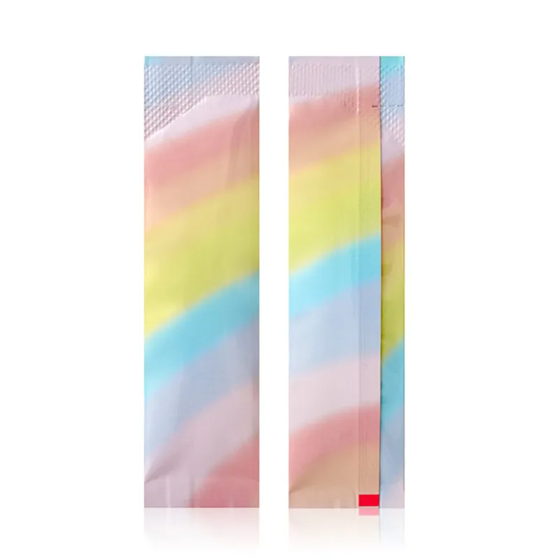 

100Pcs Rainbow Color Long Aluminum Foil Small Packaging Bag Coffee Milk Tea Meal Replacement Powder Sugar Packet