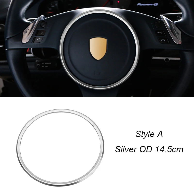 

Для Porsche Cayenne Panamera Macan 911, кольцо на руль автомобиля из алюминиевого сплава, декоративное кольцо