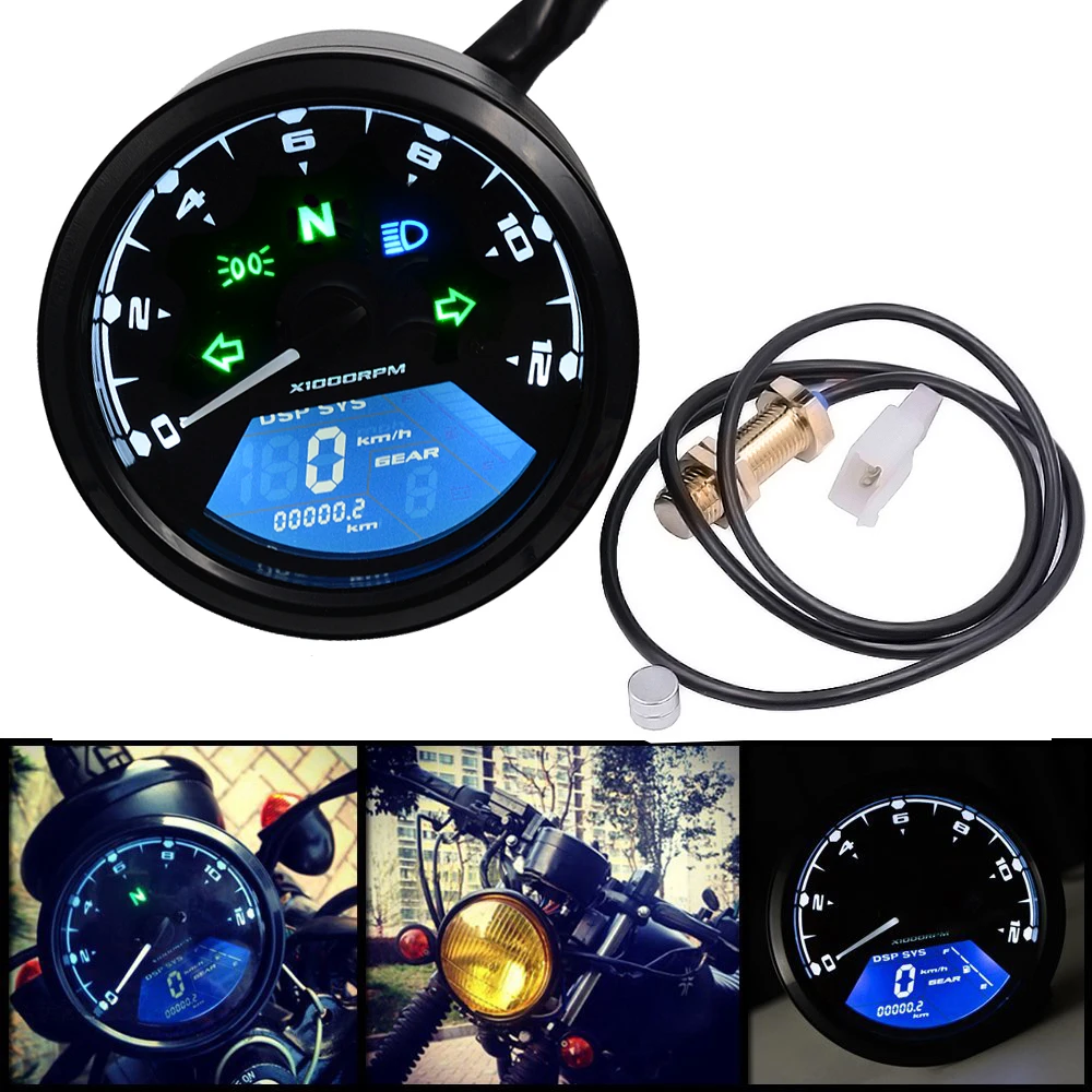 

Спидометр для мотоцикла, устройство ночного видения, одометр, многофункциональный цифровой индикатор, тахометр топлива