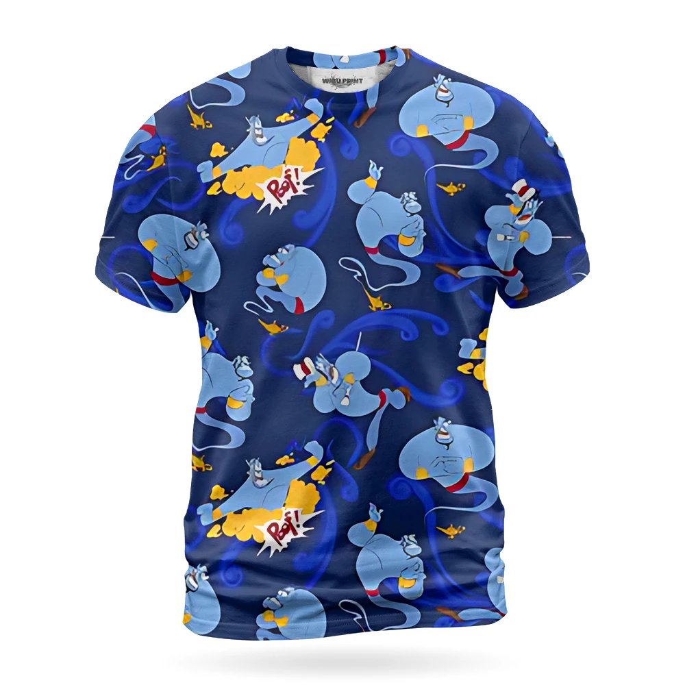 T-shirt unisexe à col rond imprimé en 3D pour enfants haut cosplay Aladdin Kawaii rue loisirs sport couple été nouveau