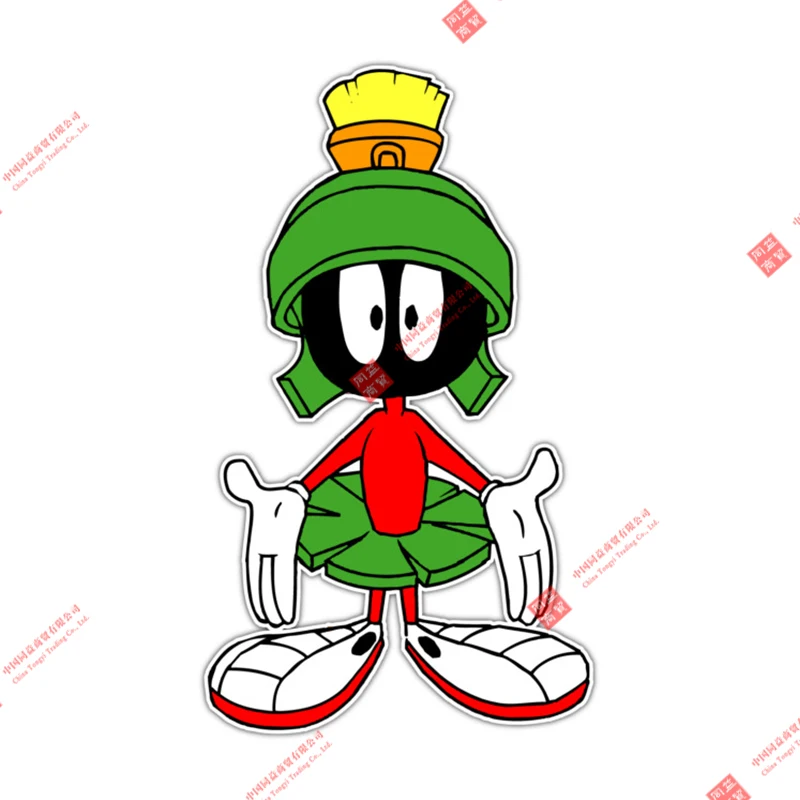 

Забавная Марвин Марсианская наклейка на автомобиль авто Мотокросс гоночный фотоэлемент наклейка на багажник Декор аниме автомобильные ак...