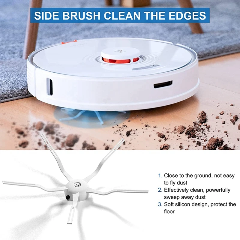 

Набор аксессуаров для Roborock S7, T7, T7S, T7 Plus, T7S Plus Запчасти для пылесоса, основная боковая щетка, фильтр НЕРА, насадка на швабру