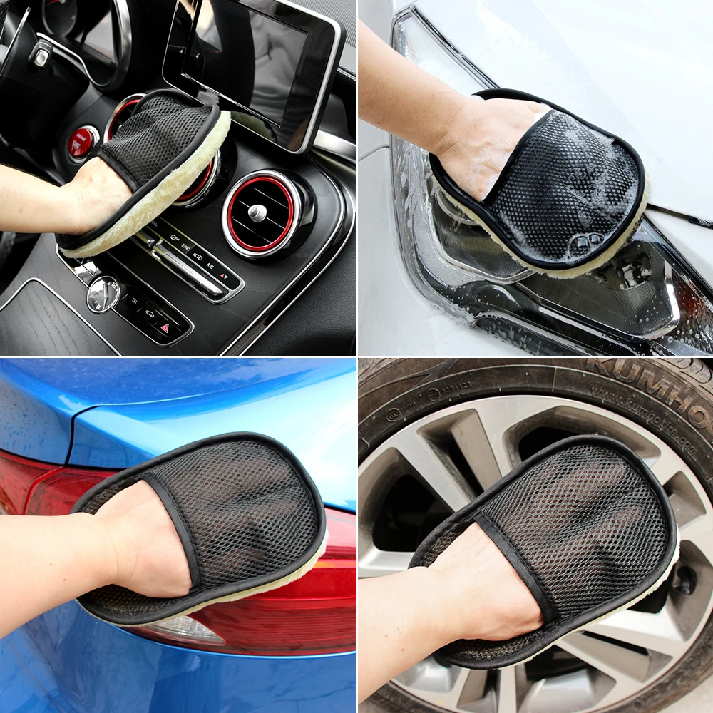 Искусственные перчатки для мытья автомобиля с щеткой из искусственной шерсти для серии BMW 1 2 3 4 5 7 M3 M4 M5 X1 X2 X3 X4 X5 X6 X7.