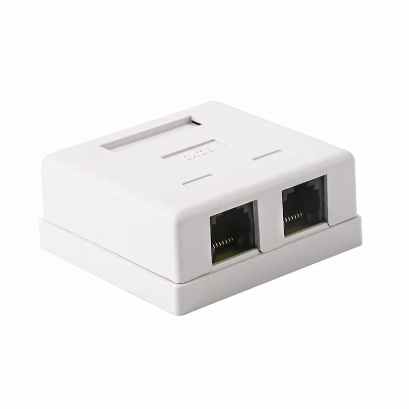 Два порта RJ45 разъем CAT5e CAT6 распределительная коробка обжимной Настольный ящик 2-портовый сетевой кабель адаптер Ethernet расширение PCB тип