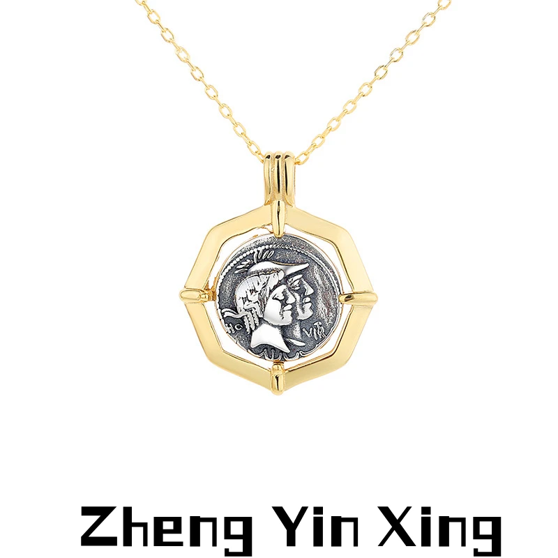 

2022 New Sterling Silver Retro Roman Character Necklace Original Fashion Gift Ladies Jewelry Wholesale Free Shipping