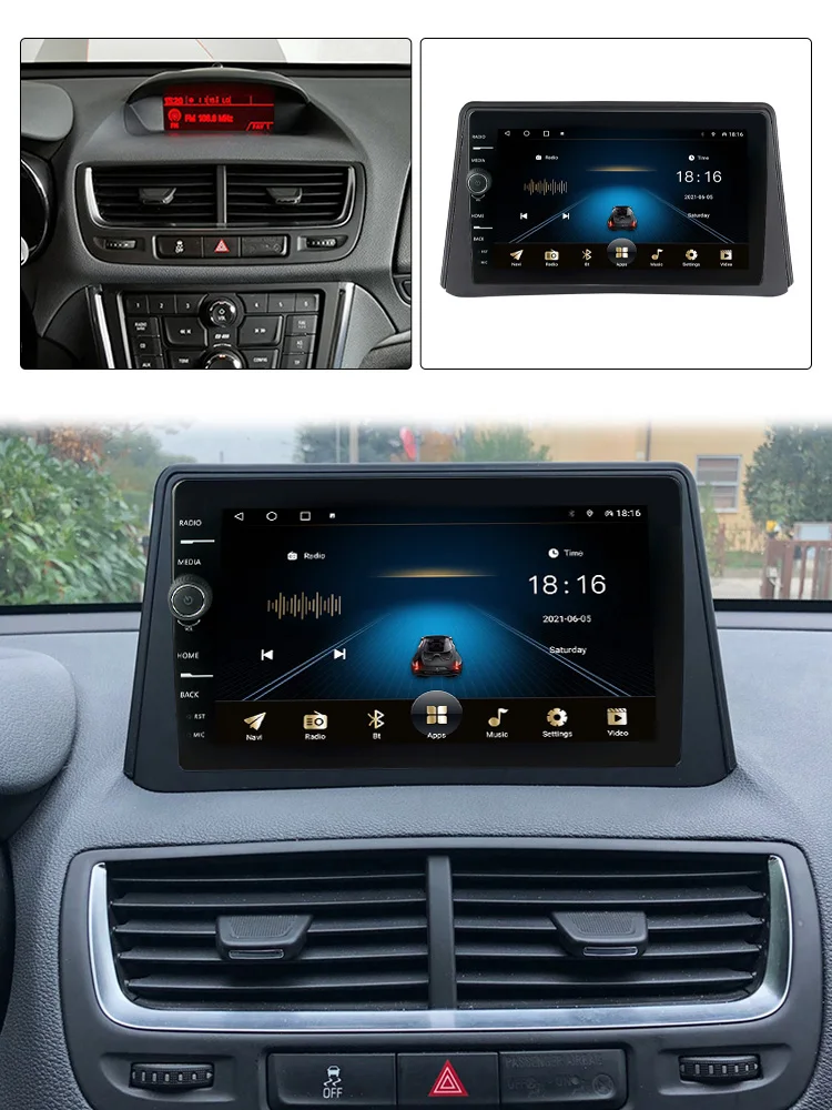 Android 10 QLED экран 6 + 128G автомобильное радио для Opel Mokka 2012-2016 мультимедийный плеер GPS