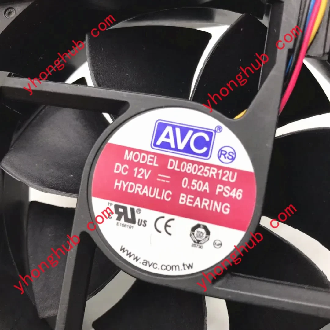 Фото AVC DL08025R12U PS46 DC 12 В 0,50 А 80x80x25 мм Вентилятор охлаждения сервера №2