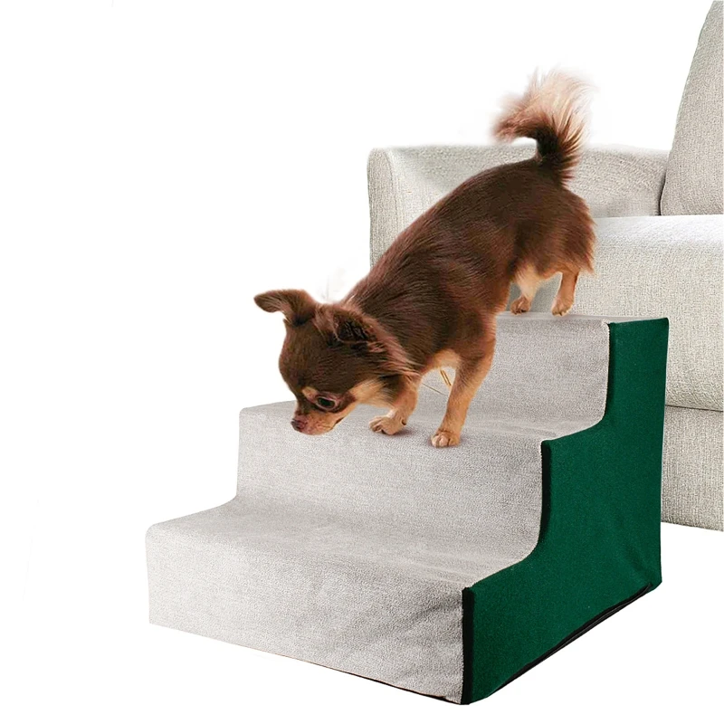 

Dog Steps 3 Tiers Staircase Eco-friendly Durable PP Non-Slip Pet Stairs for Injured Dogs Elder Pets Cats with Joint Pain