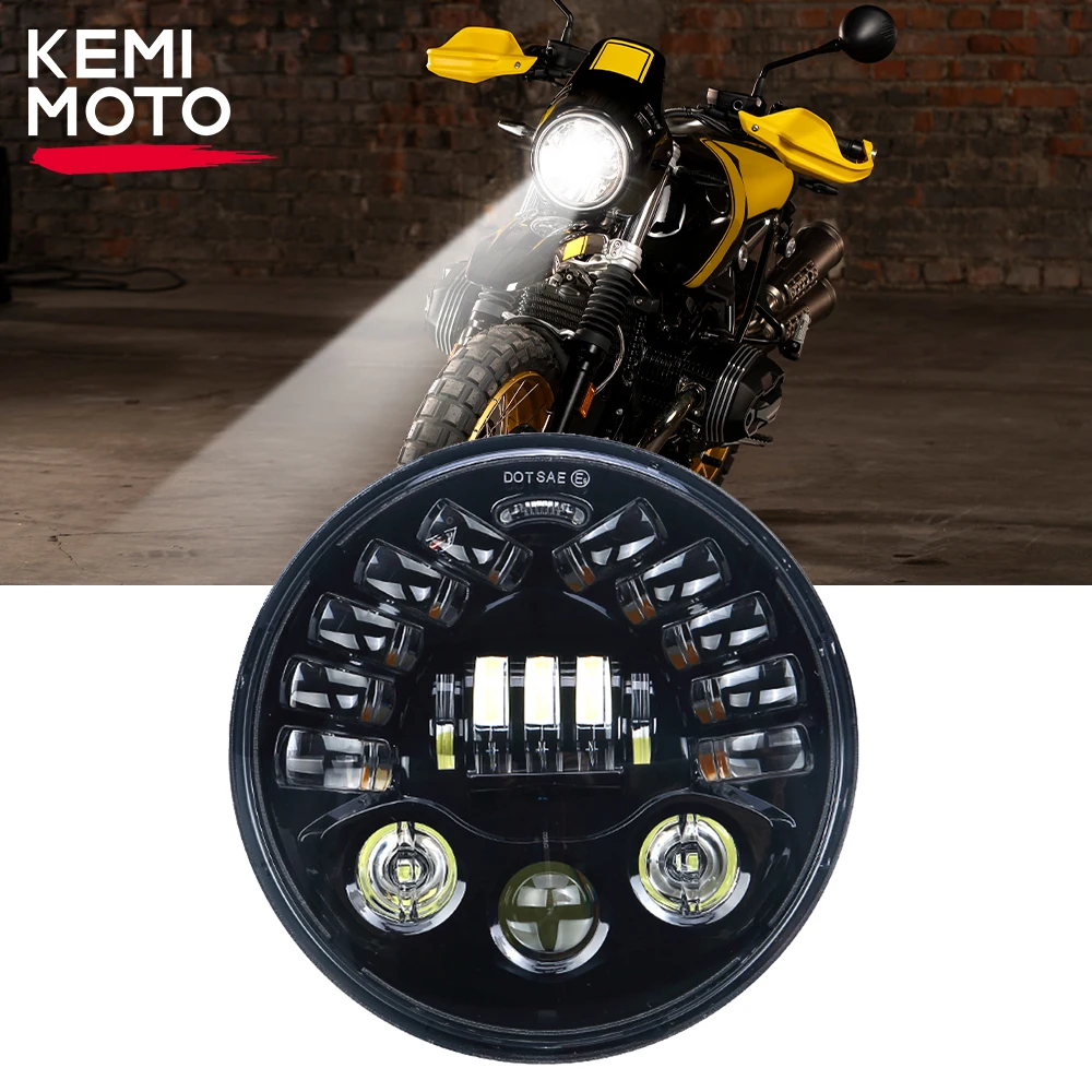 

R NINE T R9T 2022 Motorcycle Headlight 7 Inch LED Turn Signal Lights High Low Beam Lamp Accessories for BMW RNINET 2014 Parts