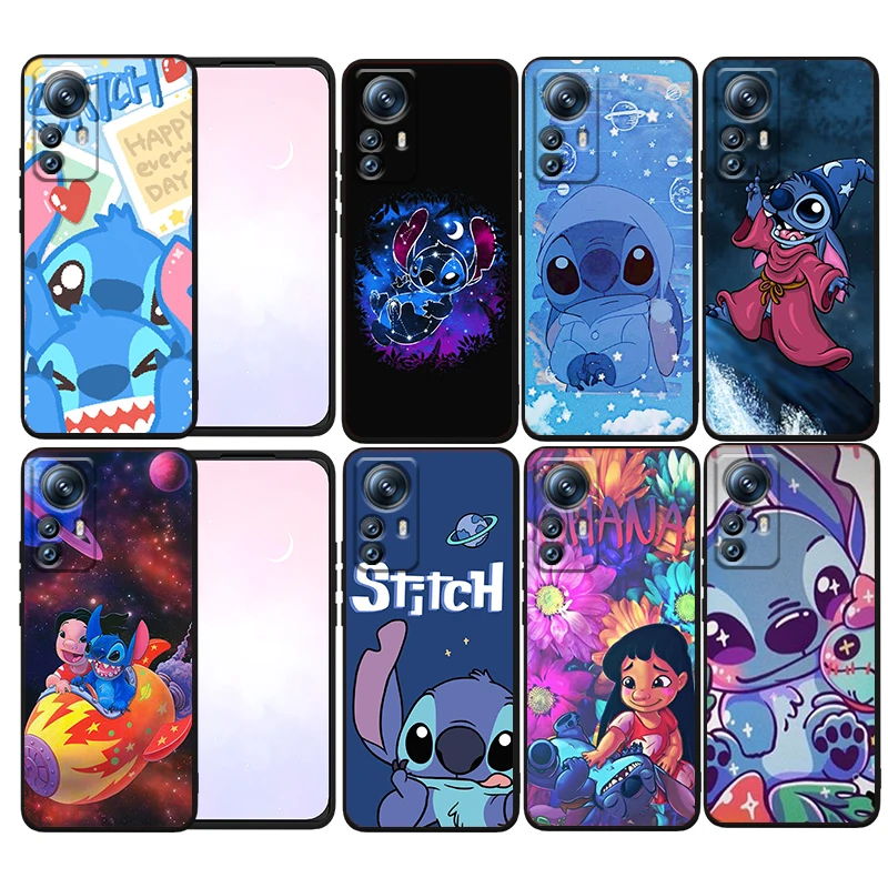 

Anime Disney Stitch Cartoon Phone Case For Xiaomi Mi 13 12T 12S 12X 12 11 11T 11i 10T 10 Pro Lite Ultra 5G Funda Black Cover