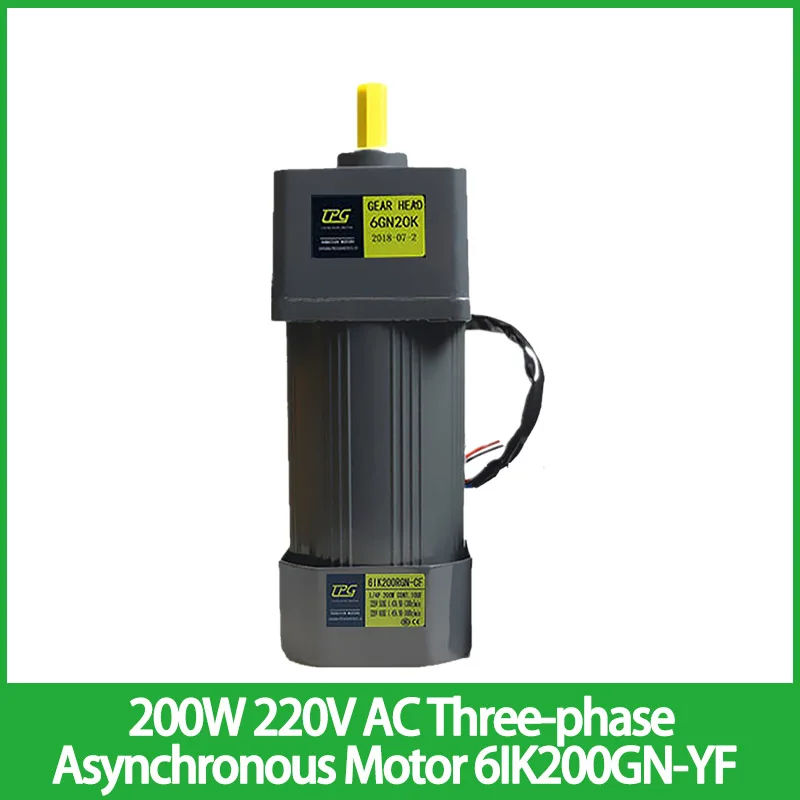 

200W 220V AC Three-phase Asynchronous Motor 6IK200GN-YF High Torque Gear Motor