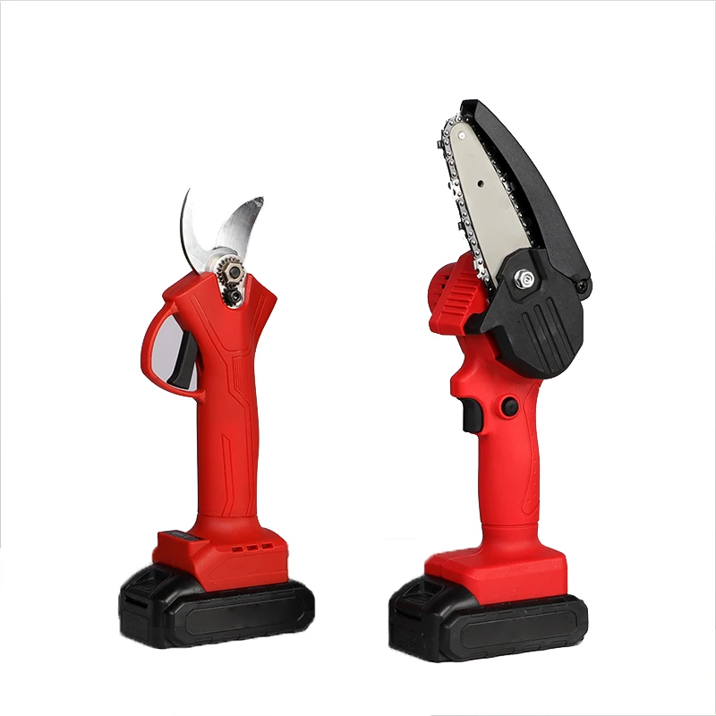 

21V 4 Inch Combination Electric Scissors Mini Chainsaw Chainsaw Portable Electric Pruning Saw Cutting Tools Garden Orchard