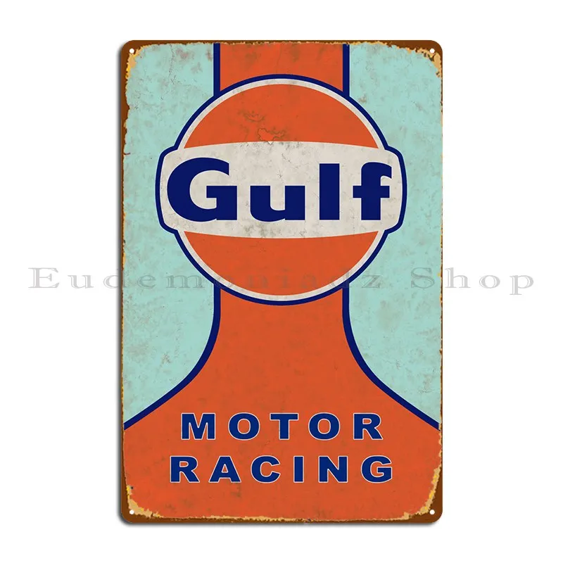 

Gulf Motor Racing Sign Metal Plaque Garage Club Club Personalized Cinema Tin Sign Poster