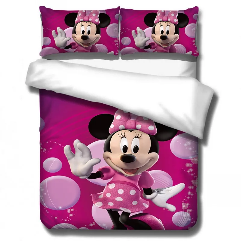 

Disney Cartoon Mickey Minnie Mouse Bedding Sets Baby Kids Boys Girls Gift Duvet Covers Pillowcases Comforter Cover Bedclothes