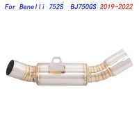 slip on motorcycle mid connect pipe middle link tube stainless steel replace catalyst for benelli 752s bj750gs 2019 2022