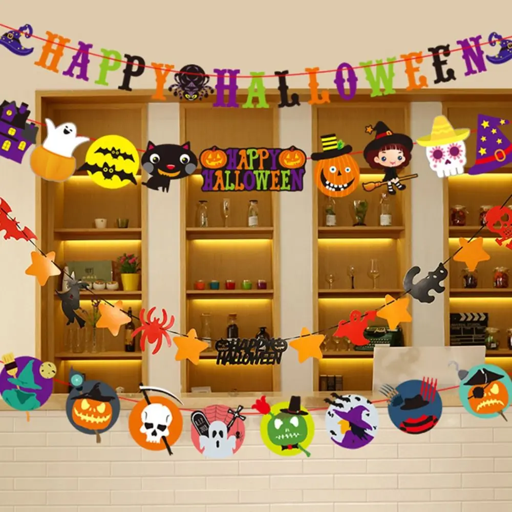 

Бумажный баннер на Хэллоуин, тыква, летучие мыши, призраки, декоративный фон для Хэллоуина, подвеска, декоративные принадлежности, подвесной флаг, гирлянда