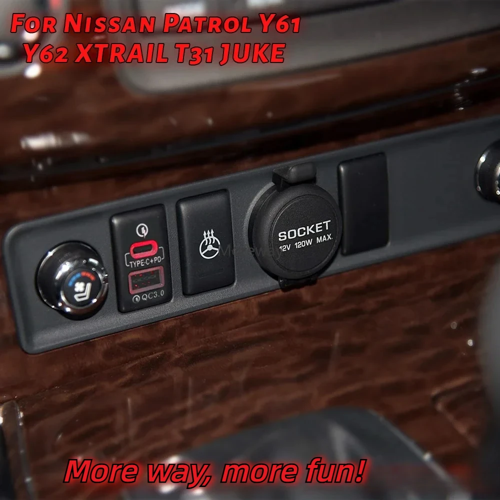 

Красное быстрое зарядное устройство для автомобиля, планшетофон USB для Nissan Geniss LIVINA патруль Y61 Y62 Note Pathfinder 2010, интерьер