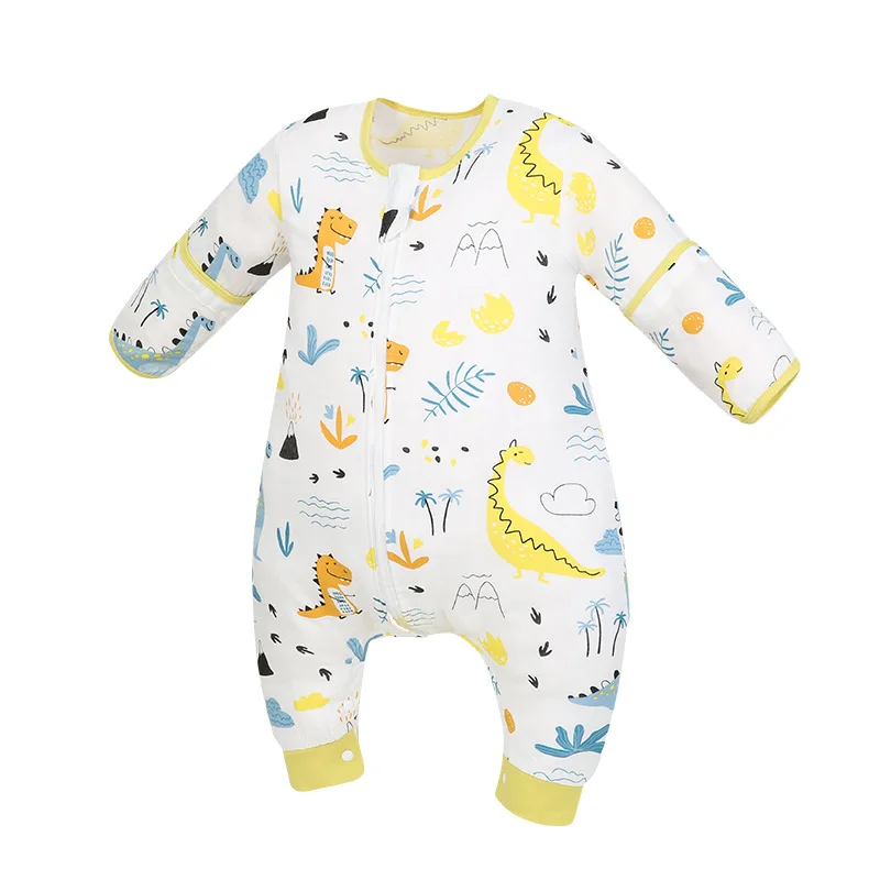 

Summer gauze baby pajamas split leg pure cotton baby anti-kick quilt children's sleeping bag in air-conditioned room