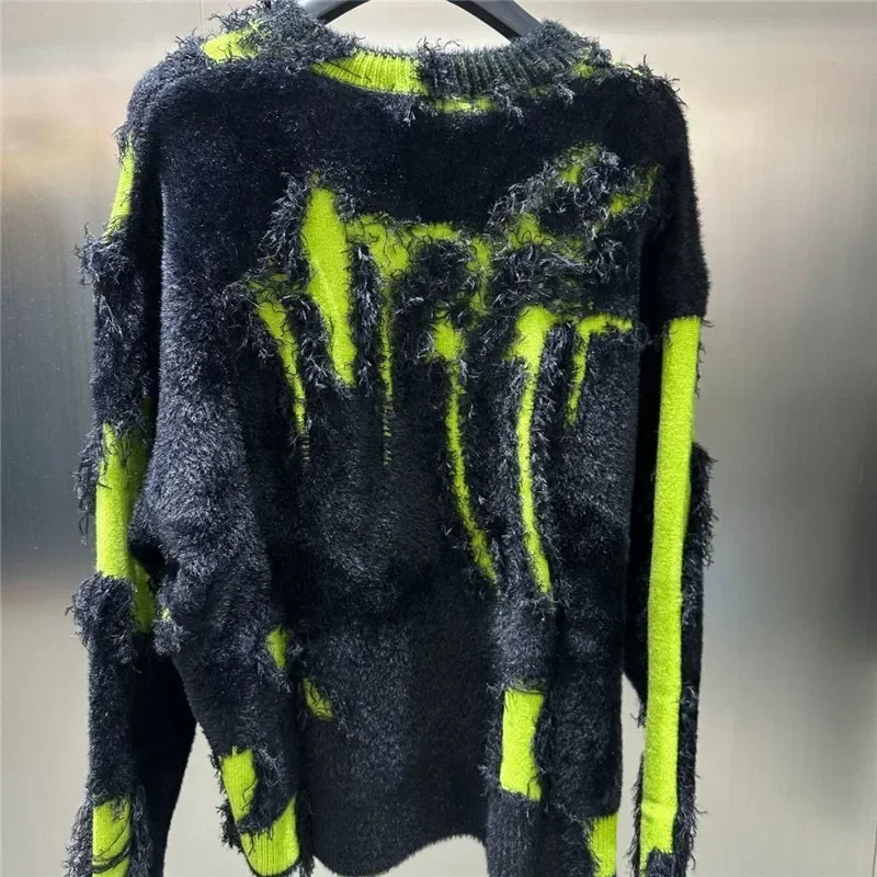 2025 новый американский уличный свитер мужской модный брендовый нестандартный