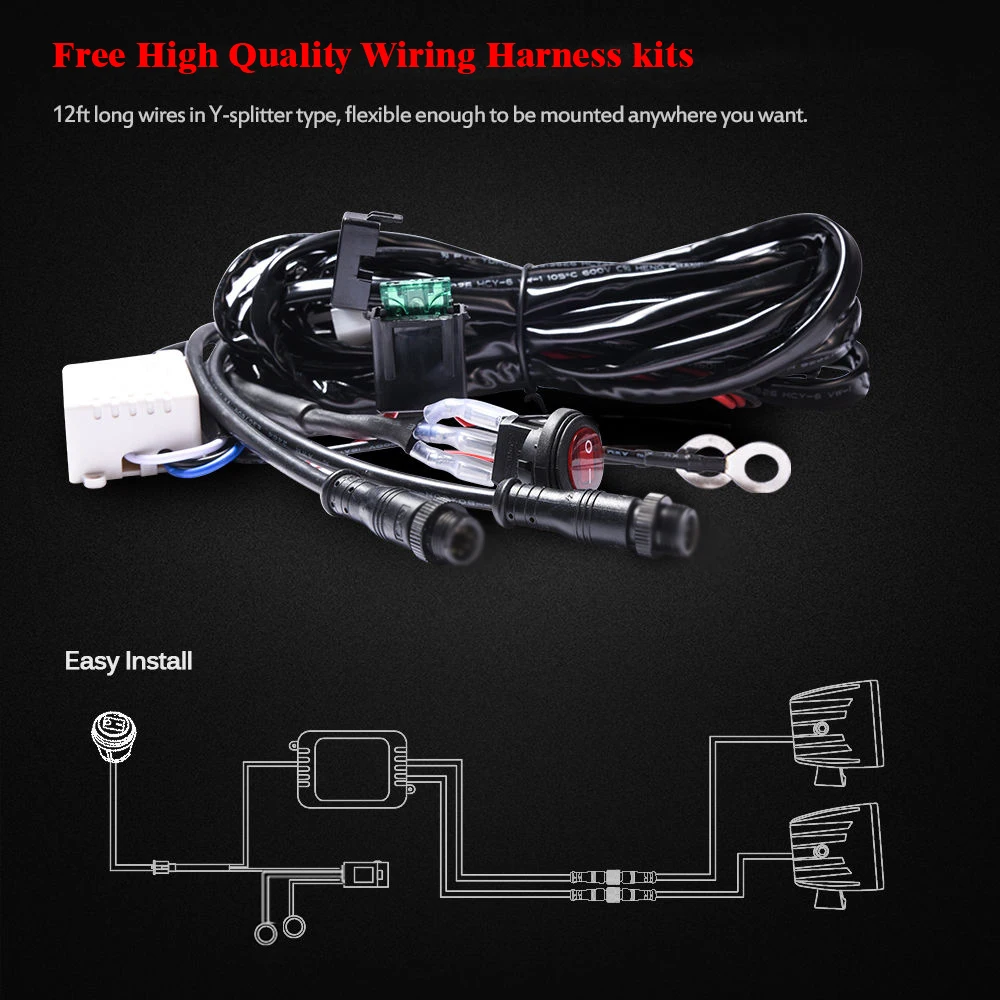 2 шт./4 шт. 3-дюймовые светодиодные фары для мотоциклов