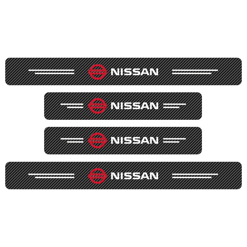 

Дверной порог автомобиля, накладка из углеродного волокна, наклейки для Nissan Sylphy Versa X-Trail Teana Tiida Pathfinder Kicks Qashqai