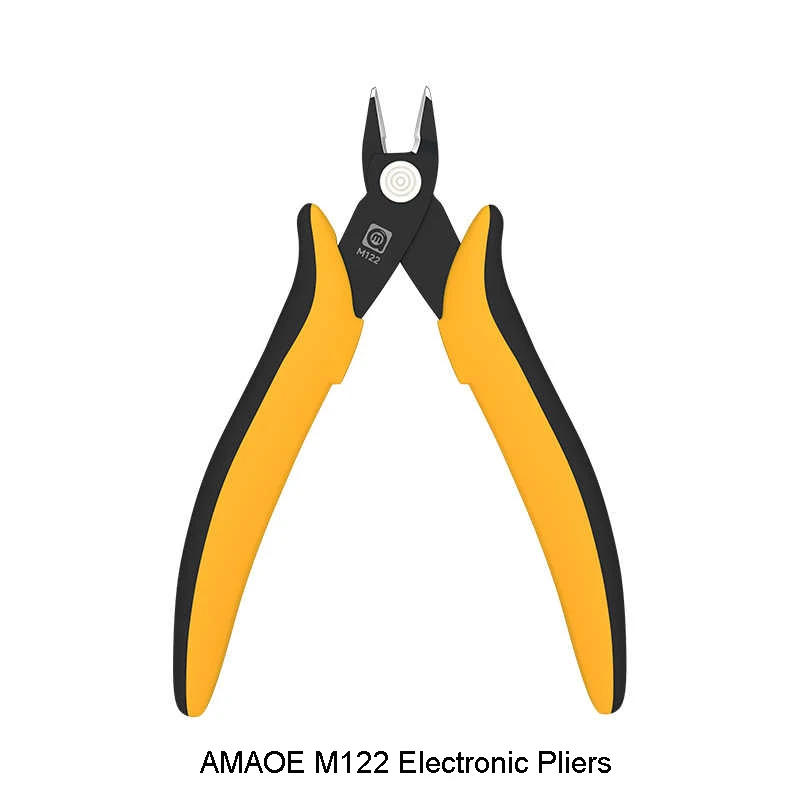 

AMAOE M122 5,5-дюймовые электронные кусачки, прецизионные полированные, устойчивые к ржавчине и коррозии, электронные диагональные кусачки