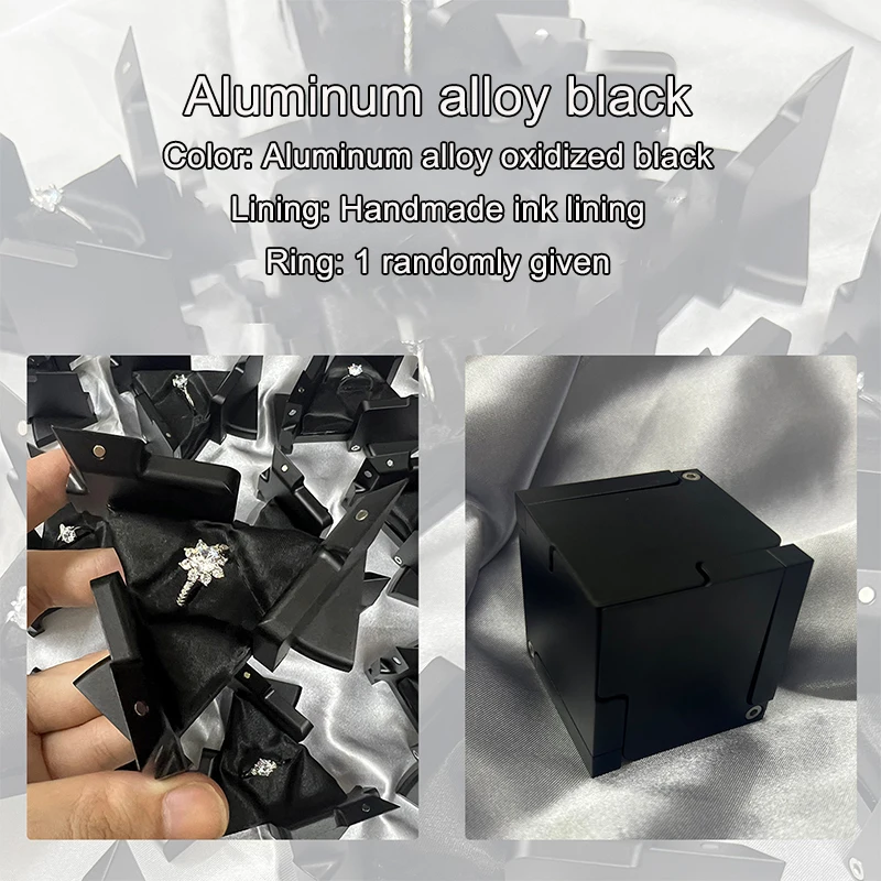 Коробка для колец с кинетической энергией из алюминиевого сплава вращающаяся